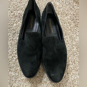 DONNA KAREN New York women loafer black suede size 7M